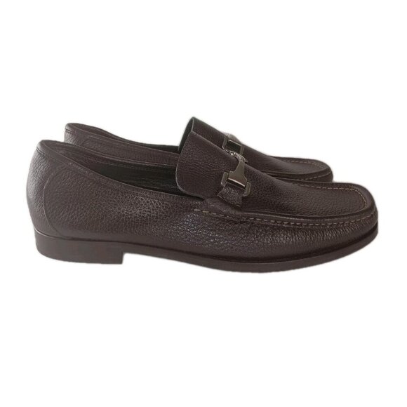 Allen Edmonds Firenze Horse Bit Loafers Mens Size 10 Brown Leather Slip On Shoes - Picture 1 of 11